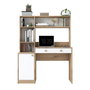 Hanah Home Escritorio de Estudio y Estantería HA126 - 4117 Nogal y Blanco